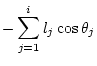 $\displaystyle -\sum_{j=1}^i l_j\cos\theta_j$