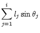 $\displaystyle \sum_{j=1}^i l_j\sin\theta_j$