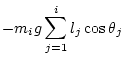 $\displaystyle -m_i g \sum_{j=1}^i l_j\cos\theta_j$