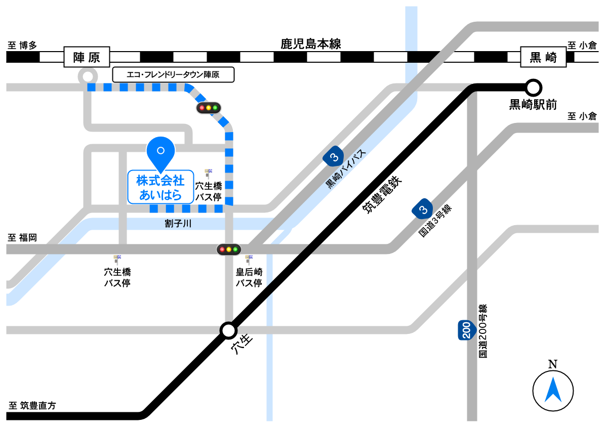 株式会社あいはら 本社 案内図