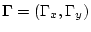 $\bm{\Gamma}=(\Gamma_x, \Gamma_y)$