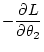 $\displaystyle - \frac{\partial L}{\partial\theta_2}$